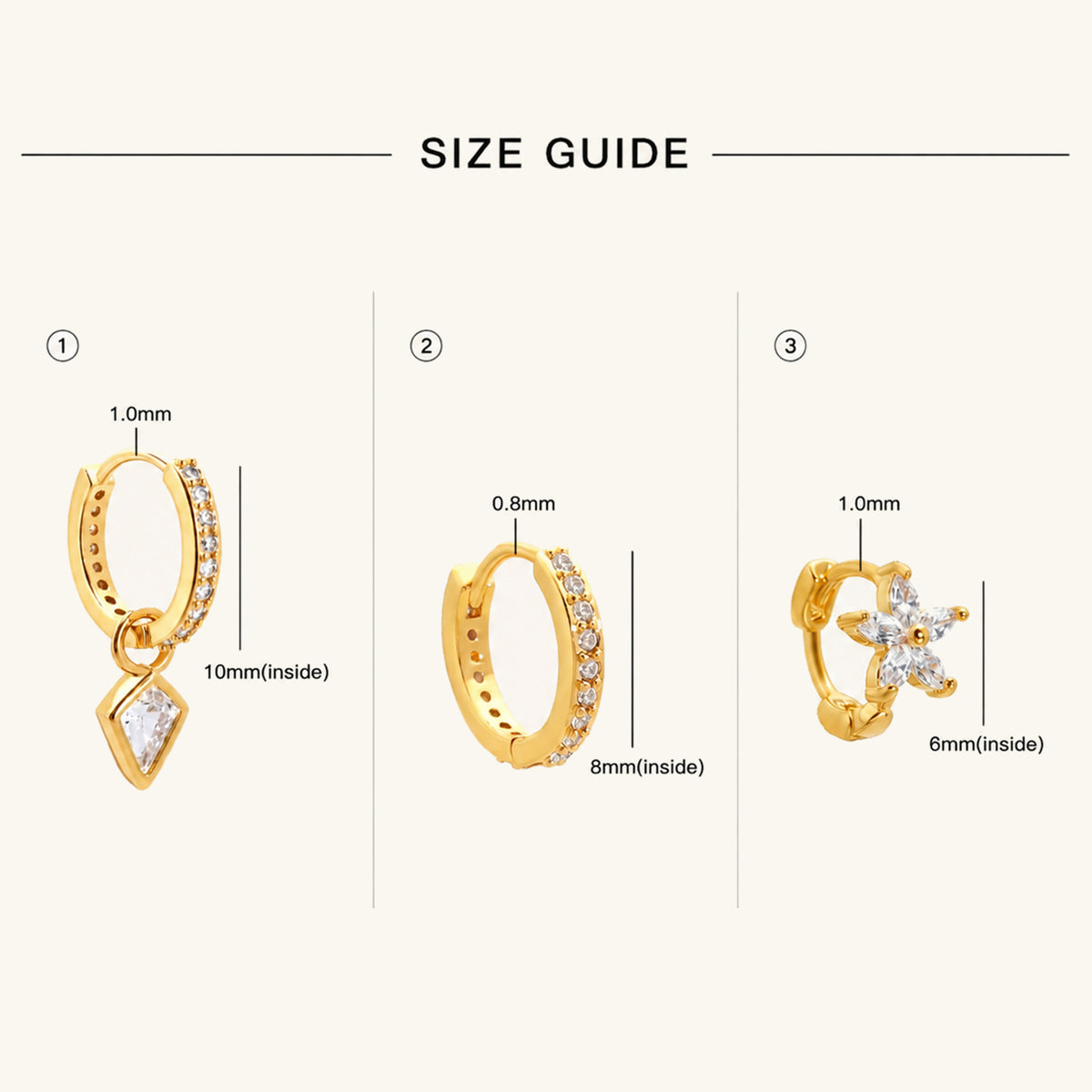 Maren Flower Ear Stack Set