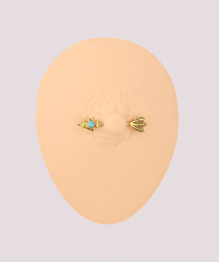 Turquoise Arrow Nipple Rings - OumoJewelry