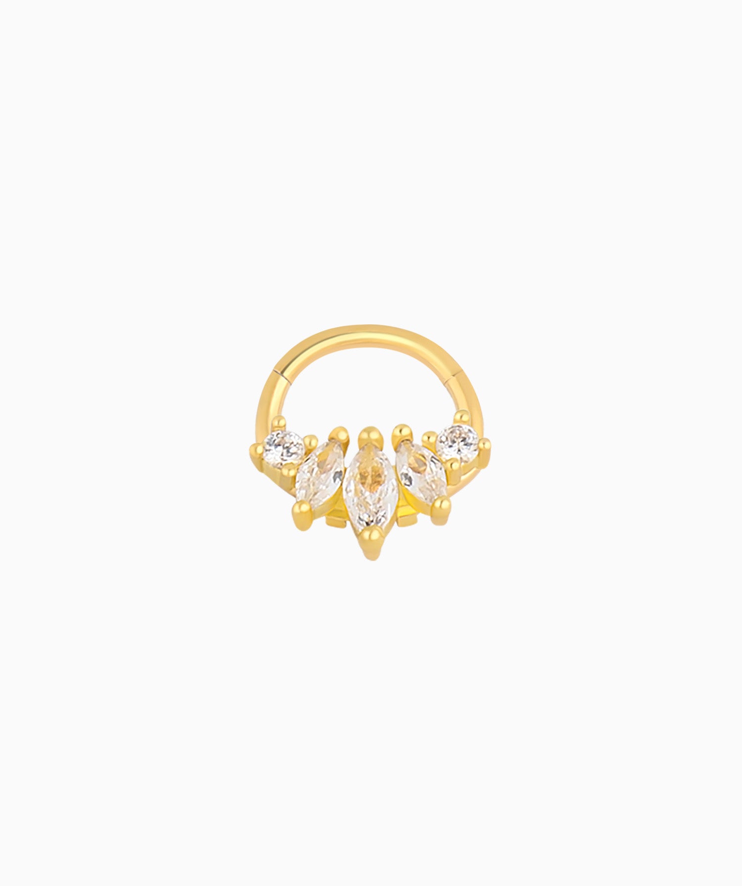 Delicate Leaf Clicker Hoop - OumoJewelry