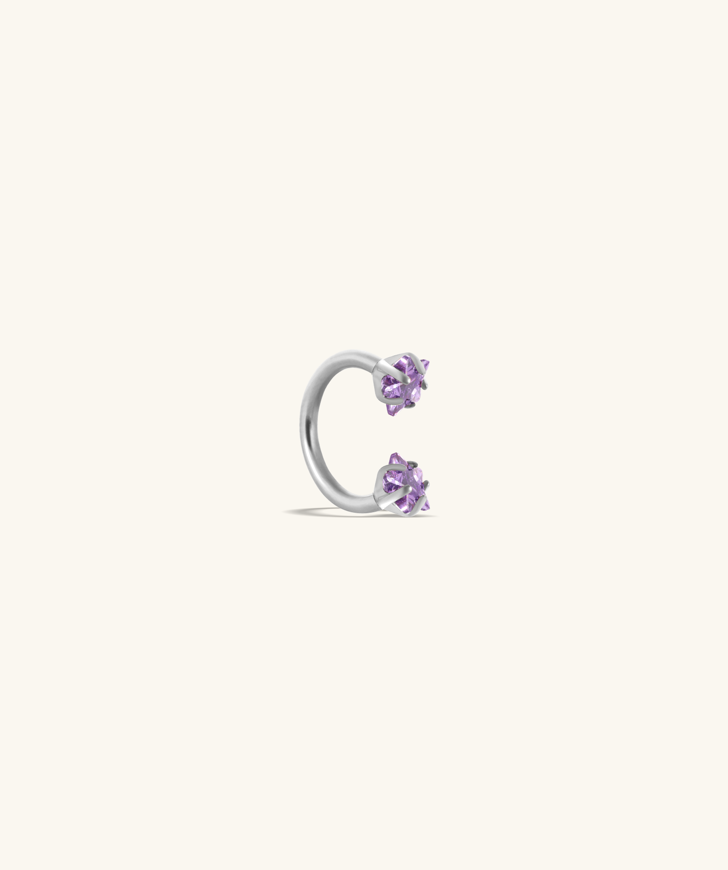Titanium Stars Horseshoe Ring - OumoJewelry