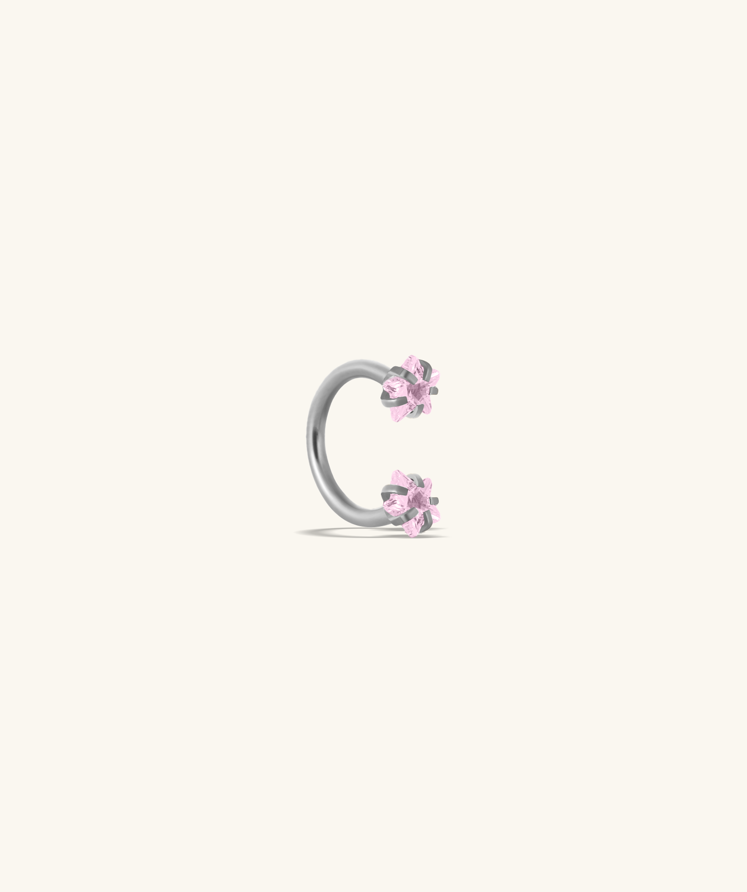 Titanium Stars Horseshoe Ring - OumoJewelry