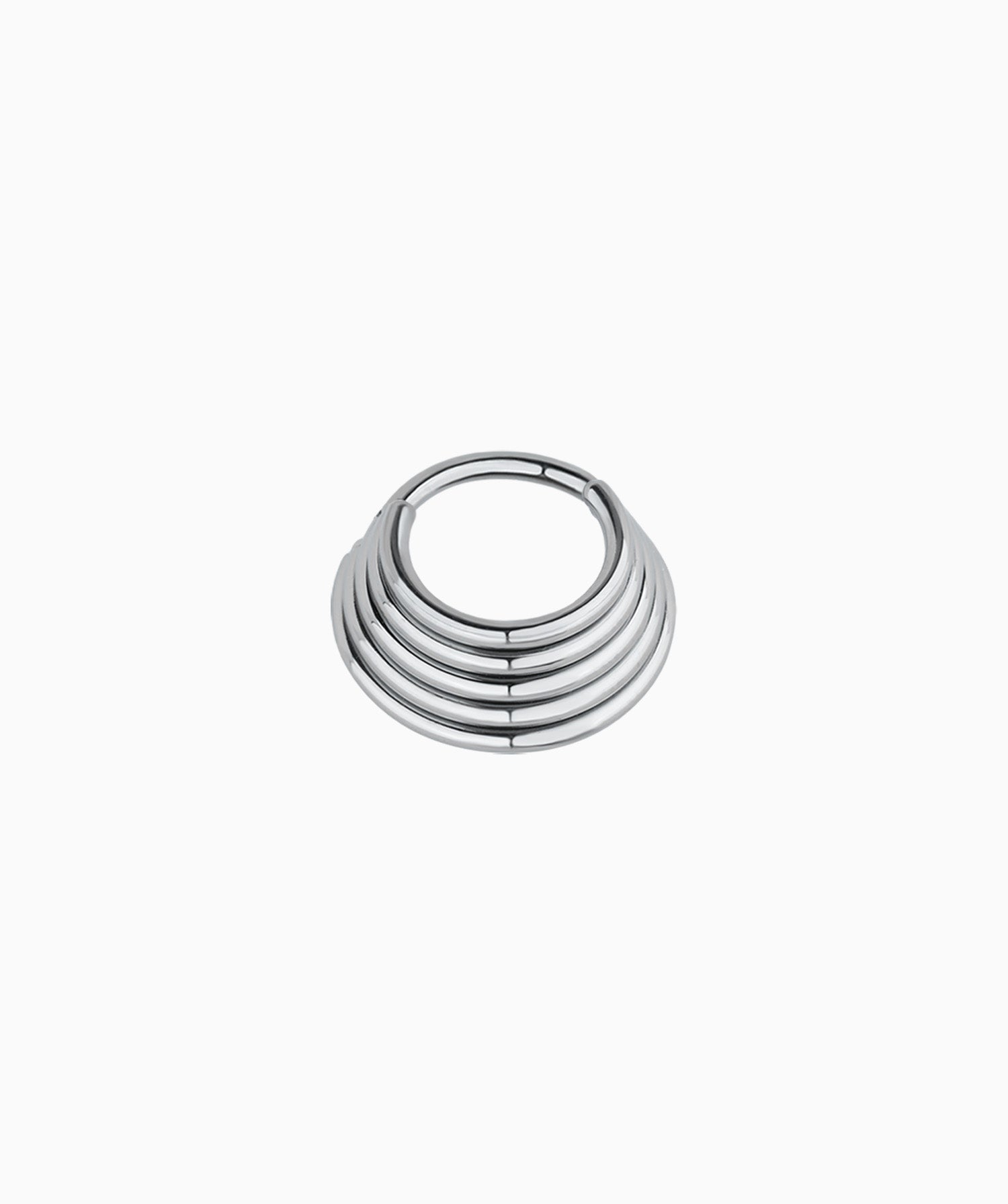 Titanium Five Circles Clicker Hoop - OumoJewelry