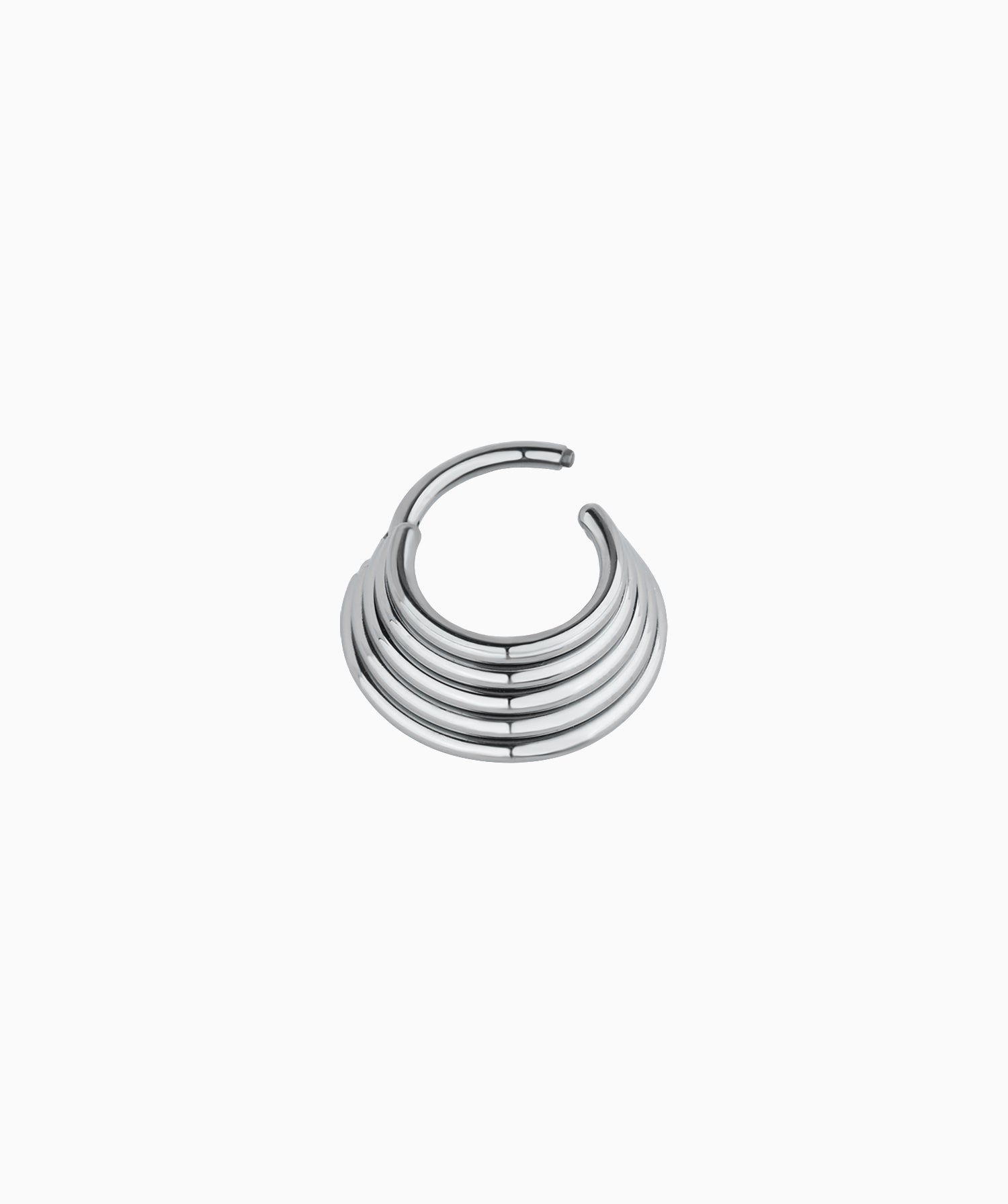 Titanium Five Circles Clicker Hoop - OumoJewelry