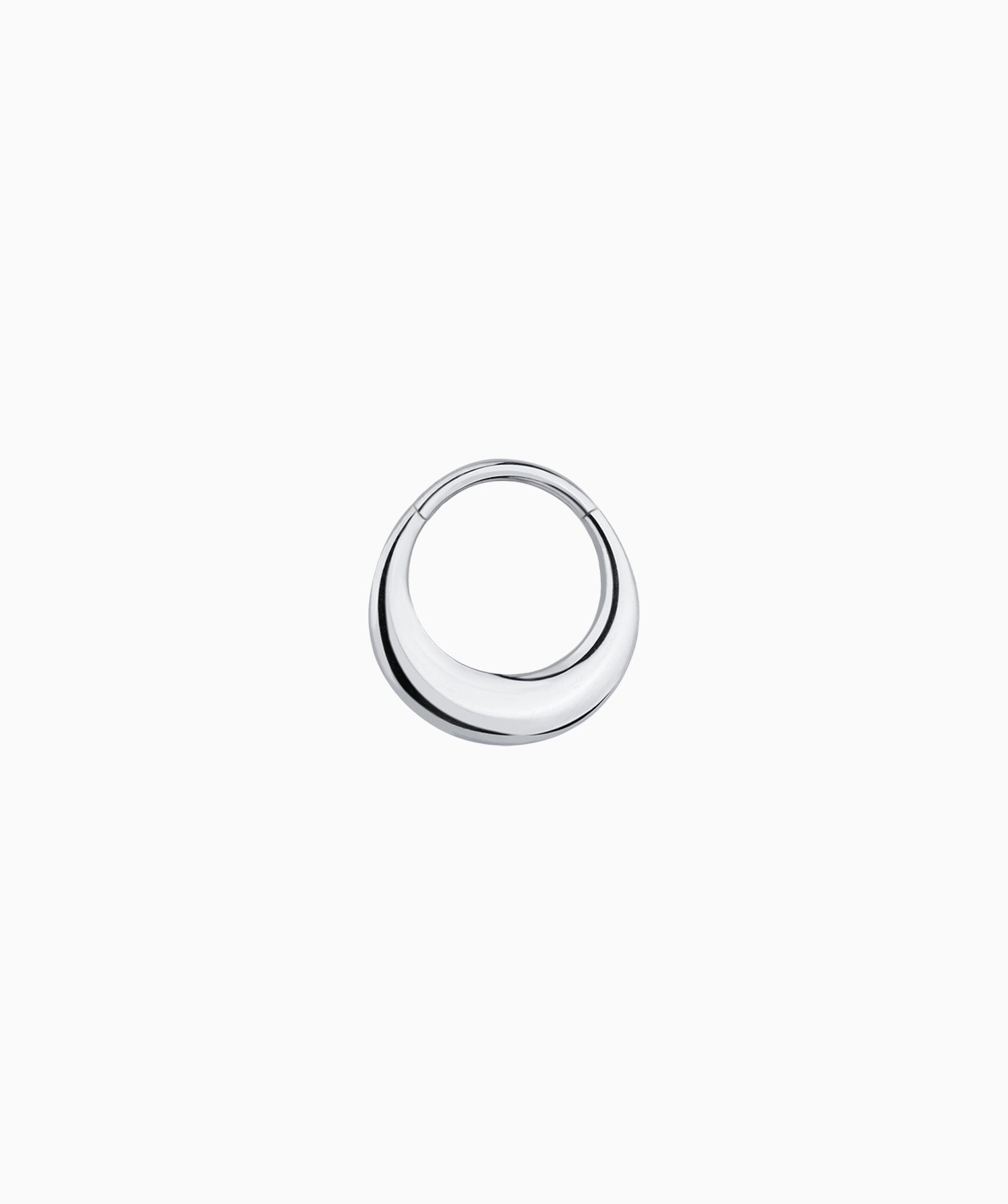 Titanium Bold Clicker Hoop - OumoJewelry