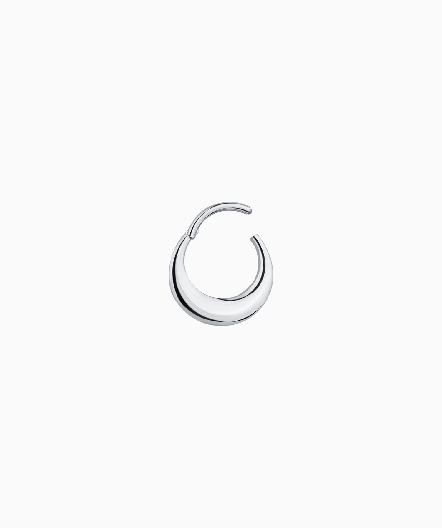 Titanium Bold Clicker Hoop - OumoJewelry