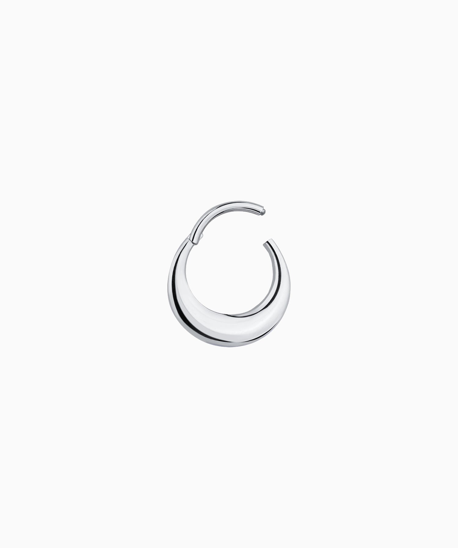 Titanium Bold Clicker Hoop - OumoJewelry