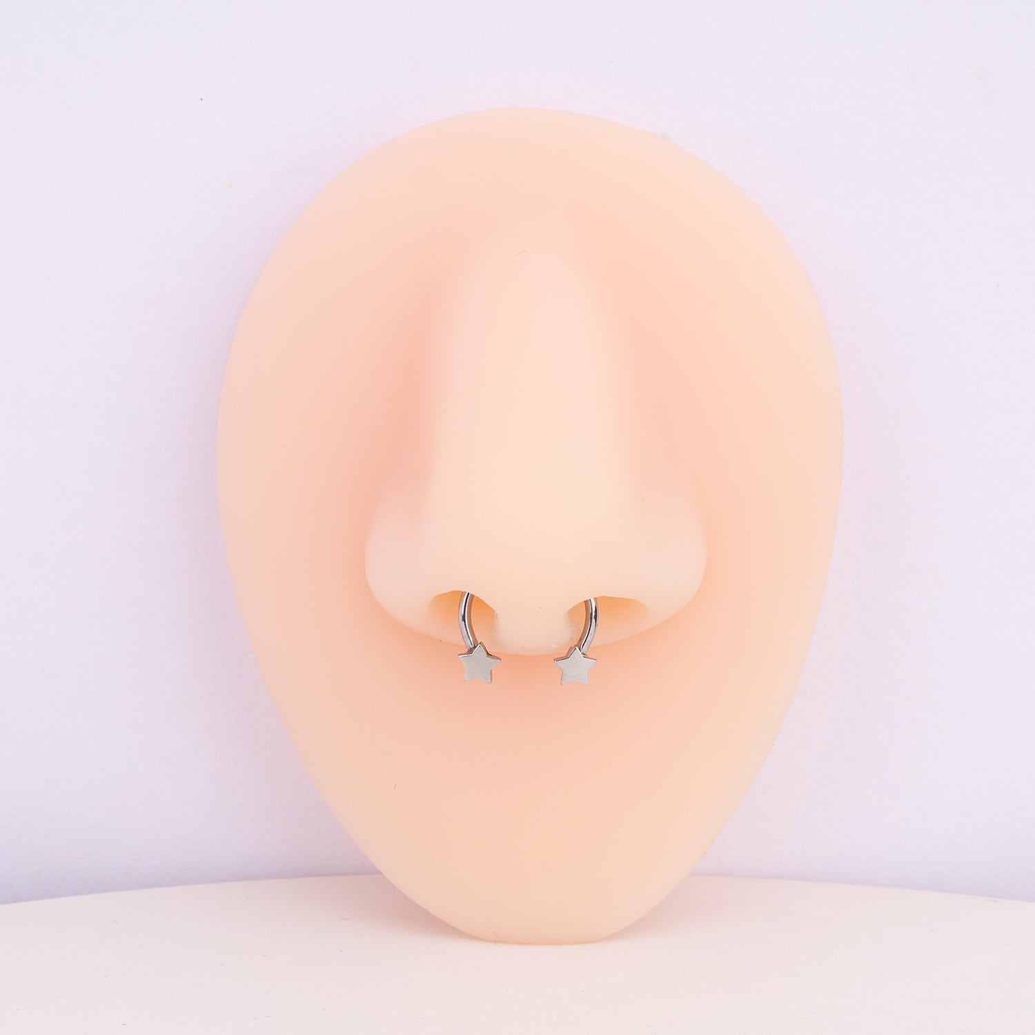 Star Nose Hoop - Stainless Steel - Upper Lobe, Septum, Daith - Oumo Jewelry