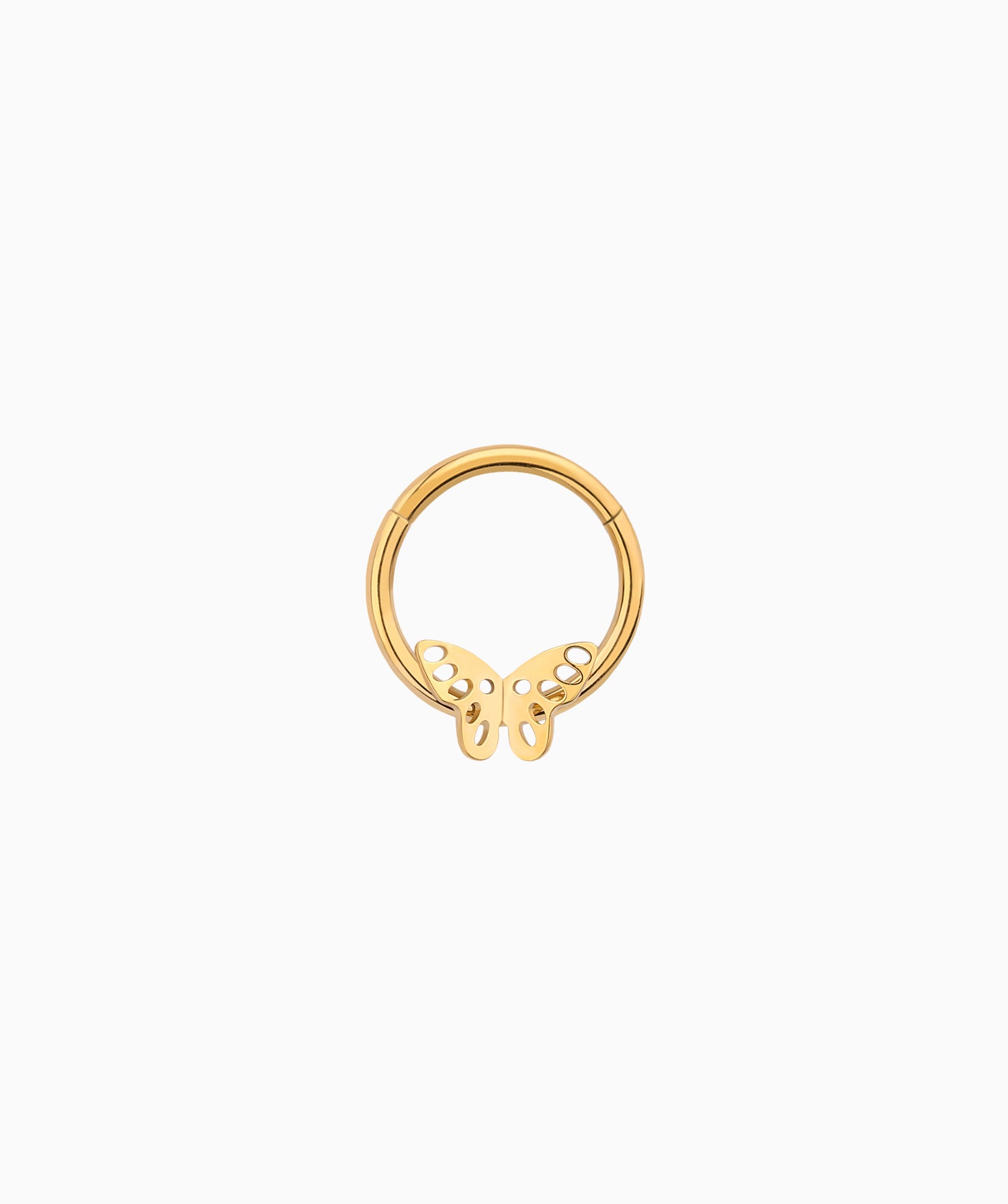 Titanium Butterfly Clicker Hoop - OumoJewelry