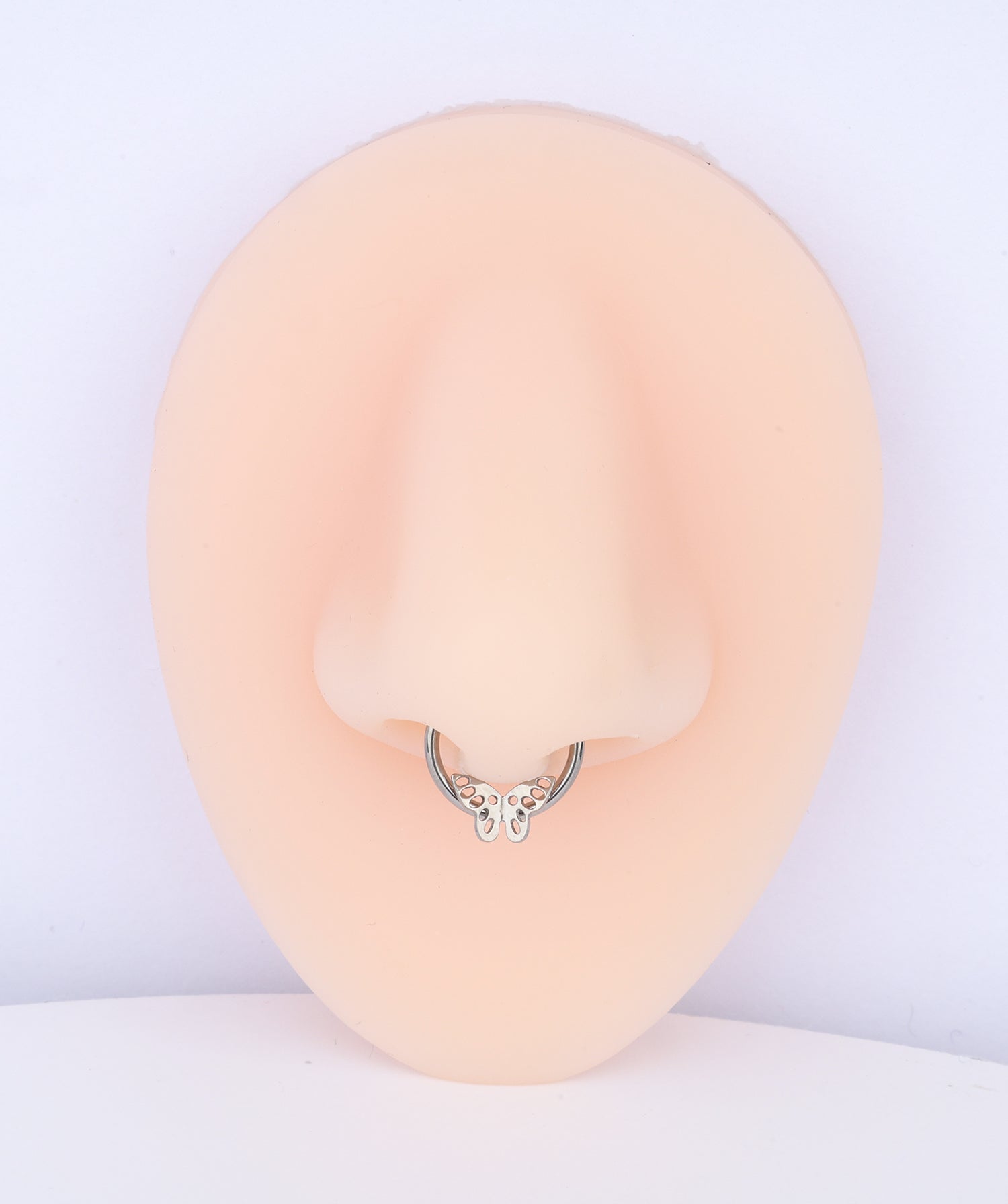 Titanium Butterfly Clicker Hoop - OumoJewelry