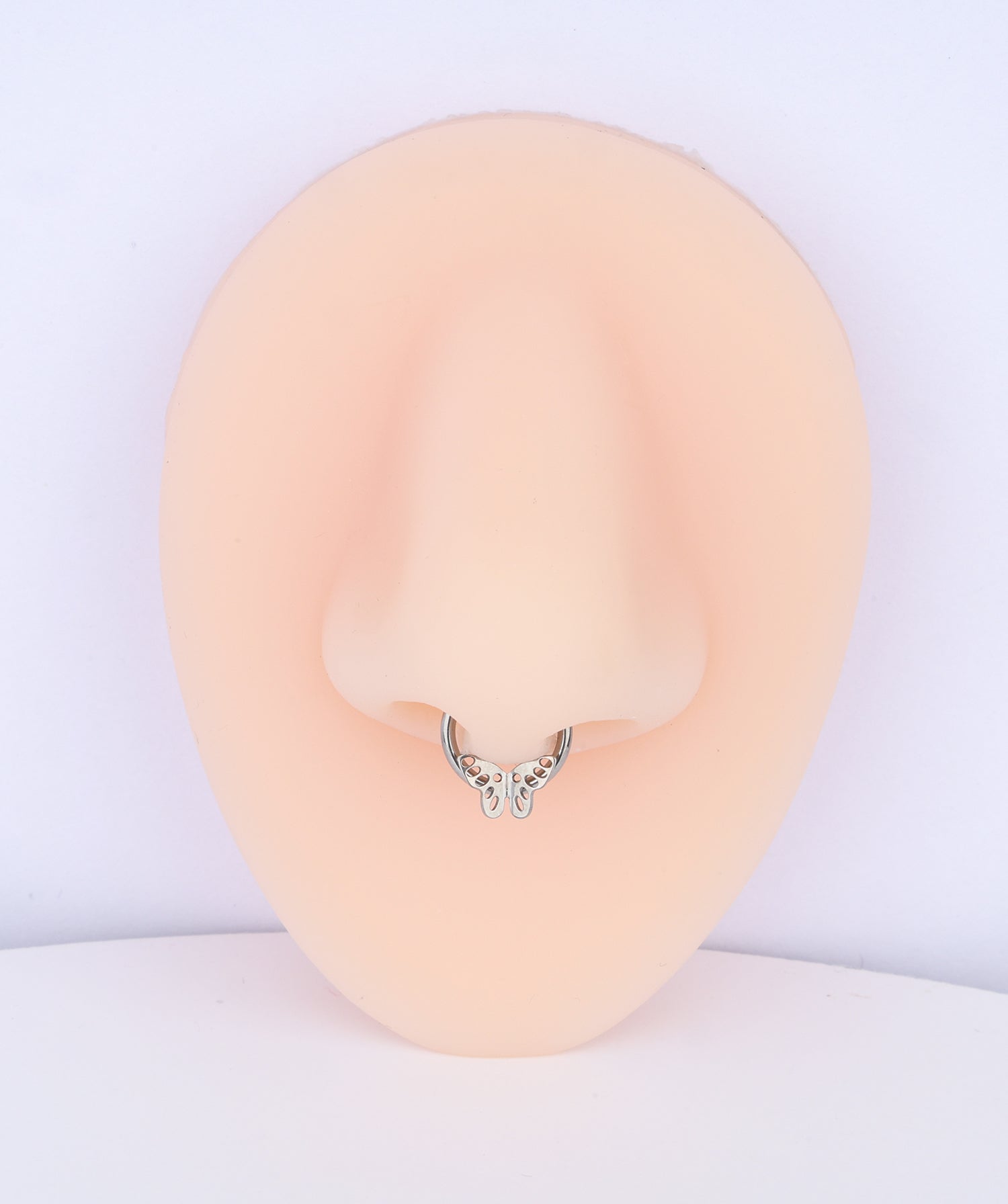 Titanium Butterfly Clicker Hoop - OumoJewelry