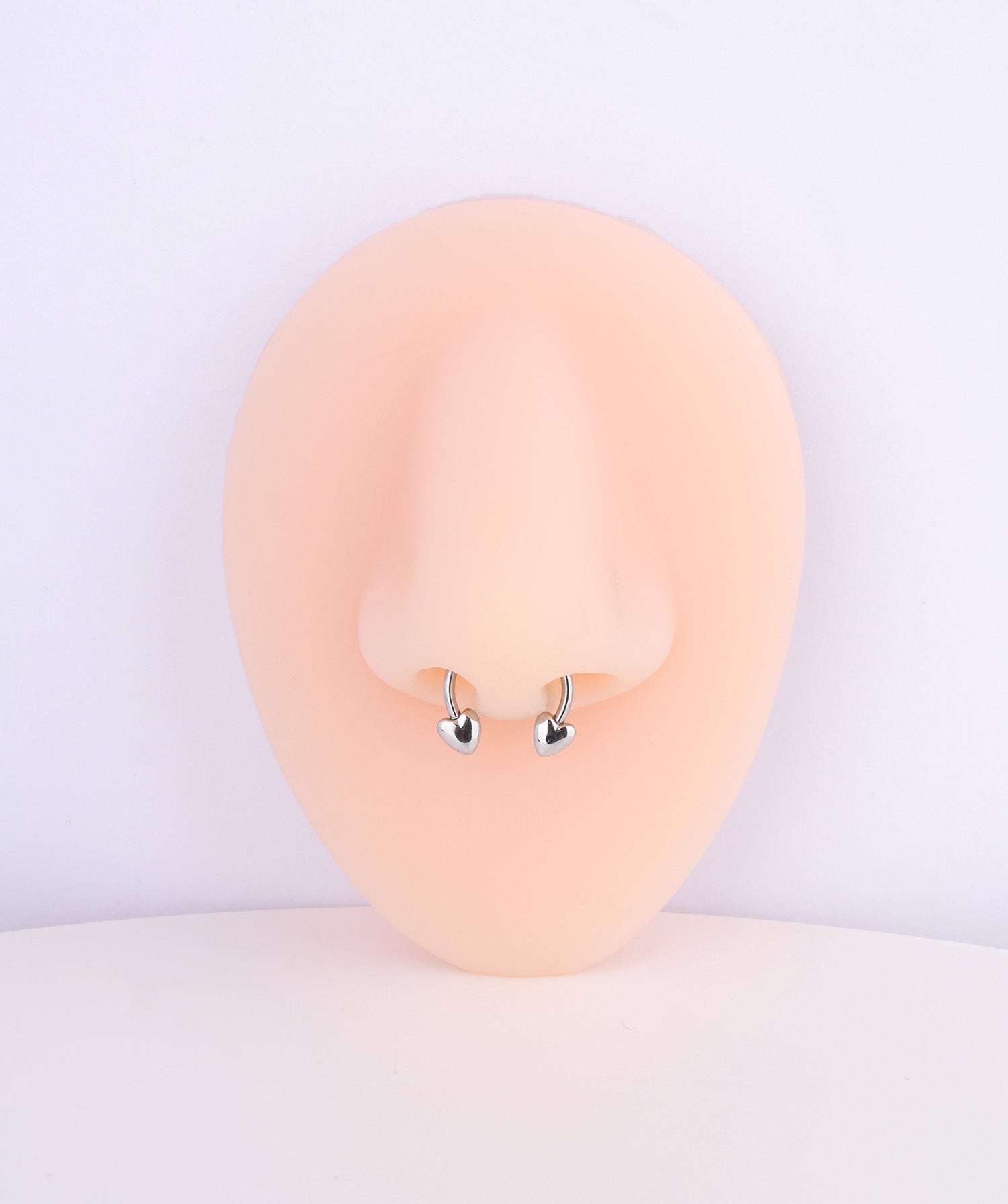 Puffed Heart Nose Ring - OumoJewelry