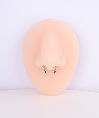 Puffed Heart Nose Ring - OumoJewelry