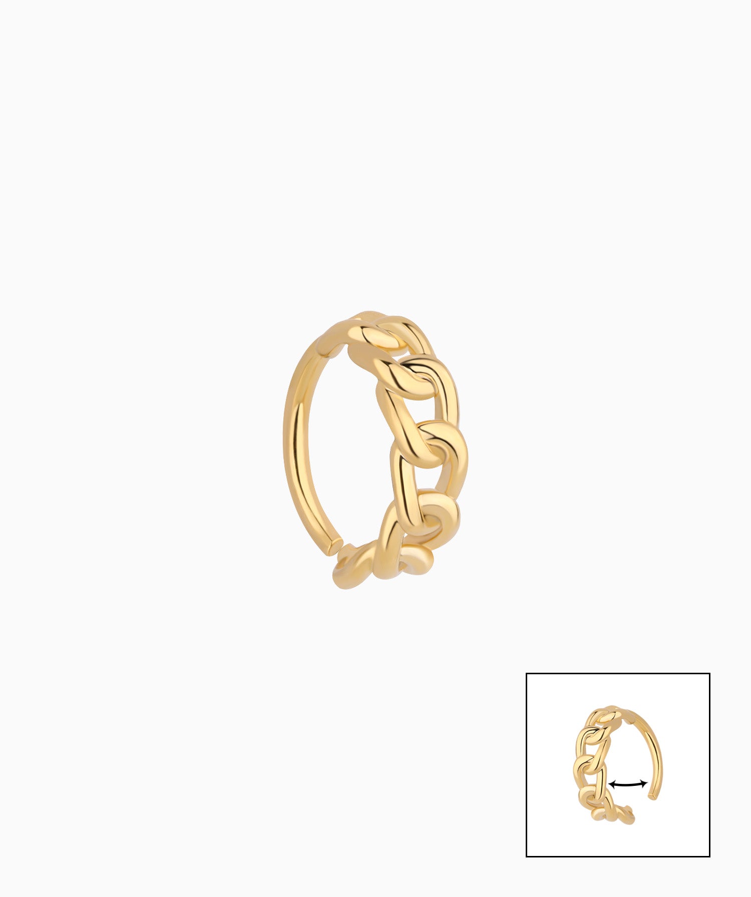 Chain-Shaped Seamless Ring - OumoJewelry