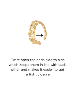 Chain-Shaped Seamless Ring - OumoJewelry