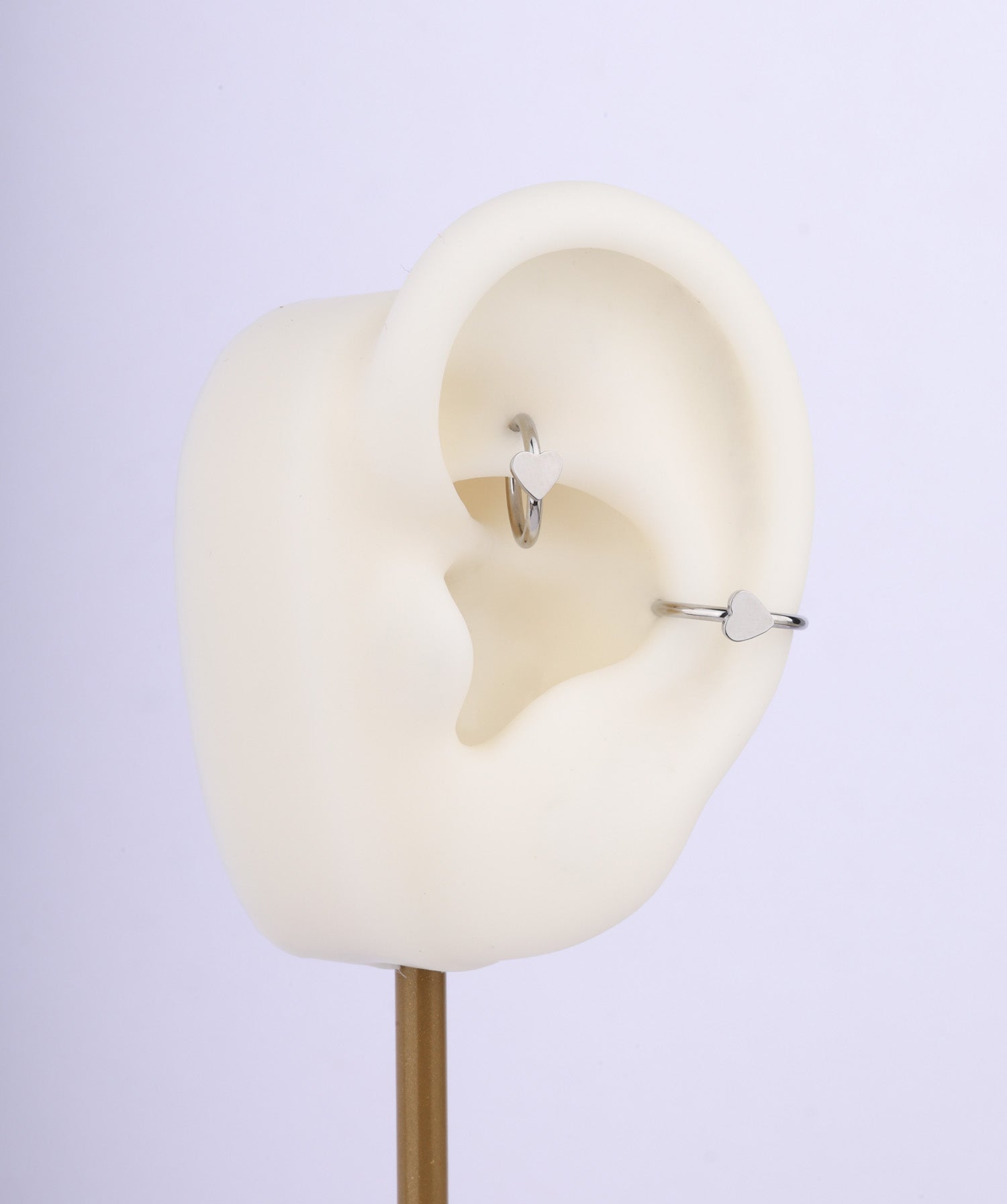 Titanium Heart Clicker Hoop - OumoJewelry