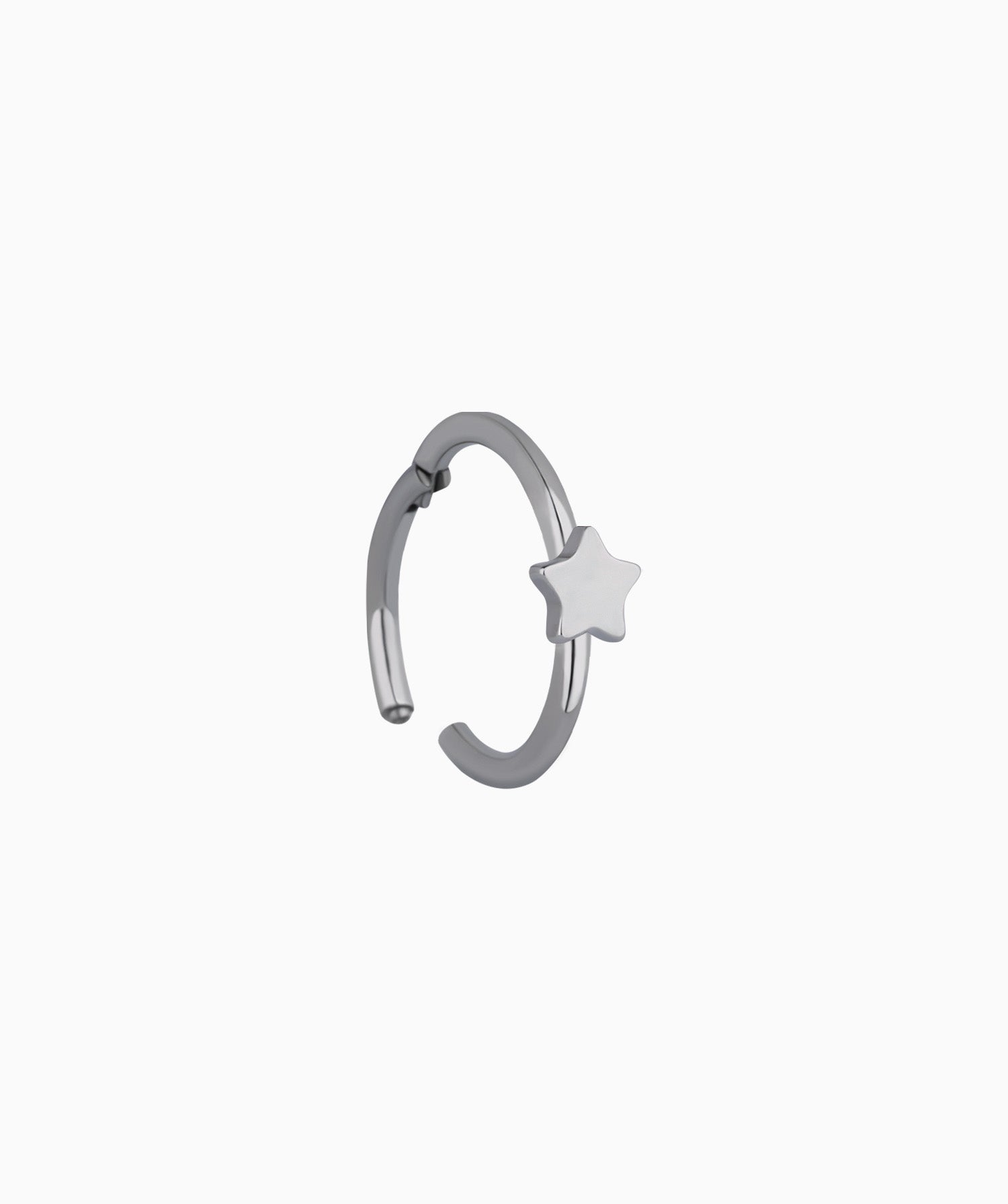 Titanium Star Clicker Hoop - OumoJewelry