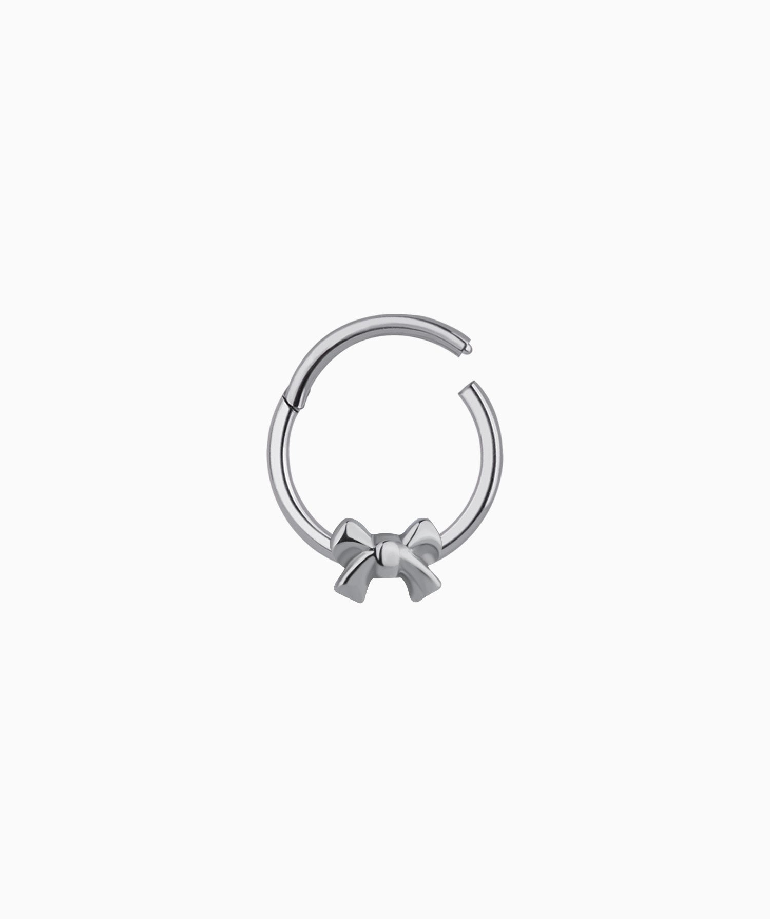 Titanium Bow Clicker Hoop - OumoJewelry