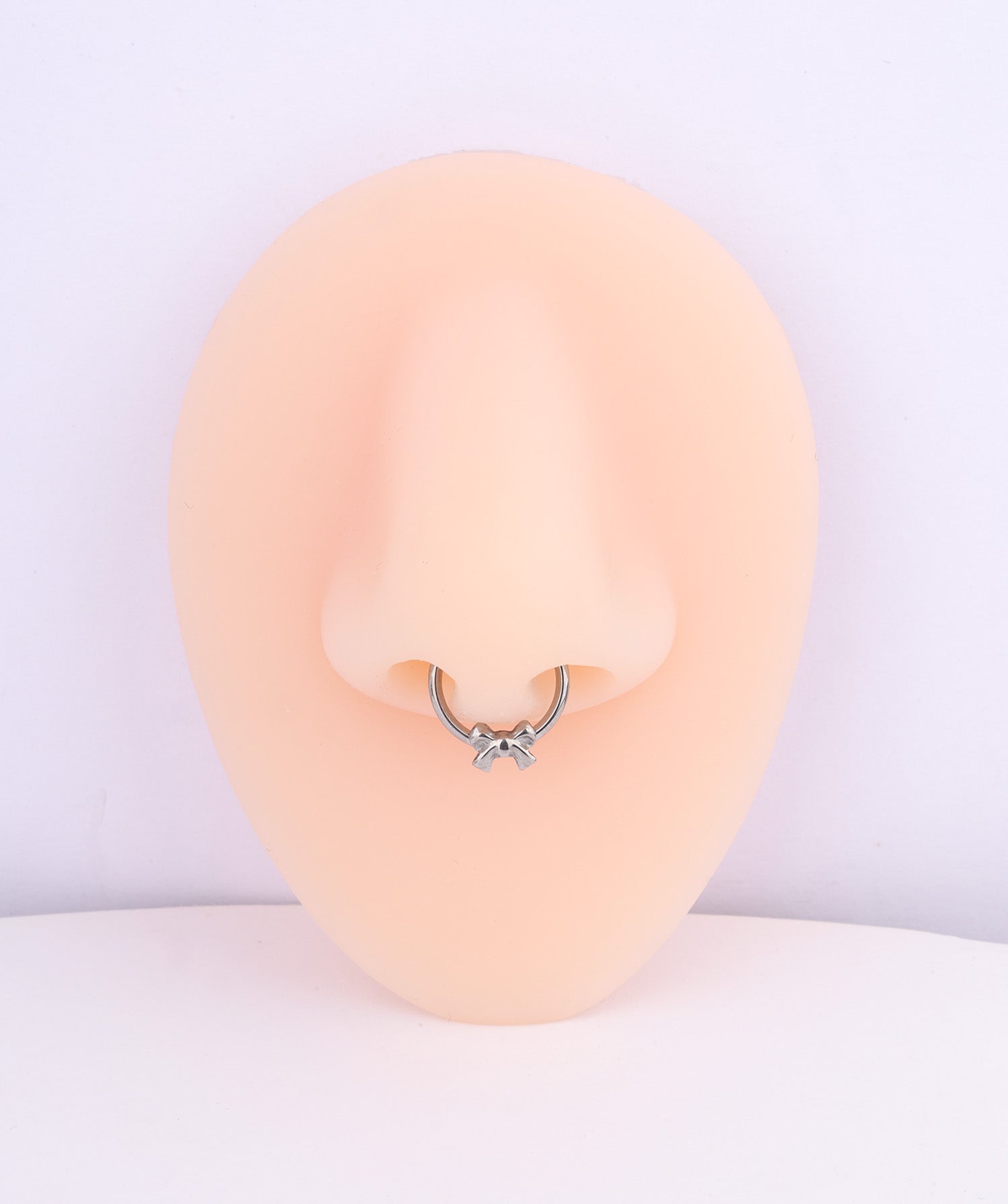 Titanium Bow Clicker Hoop - OumoJewelry
