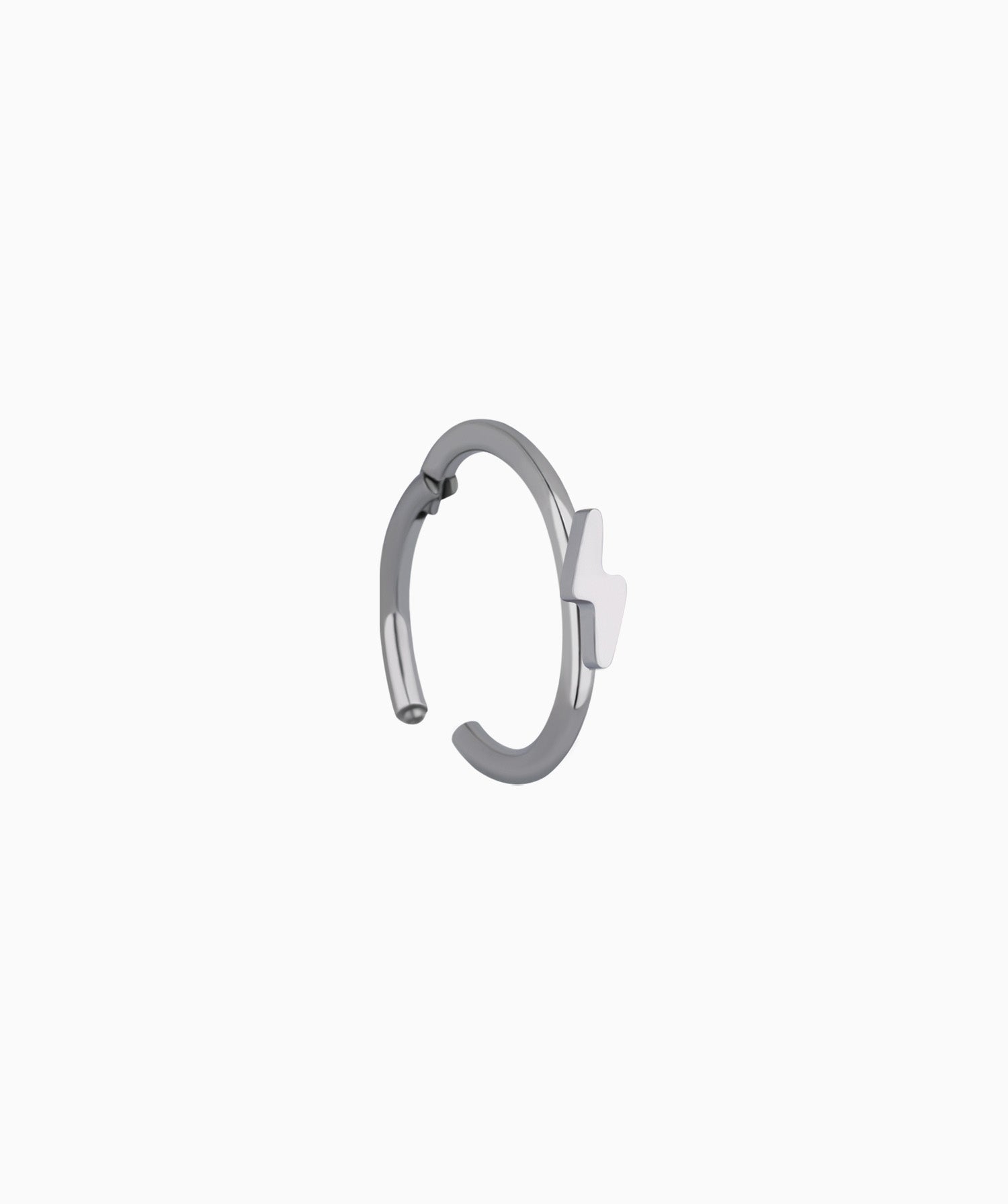 Titanium Lightning Clicker Hoop - OumoJewelry