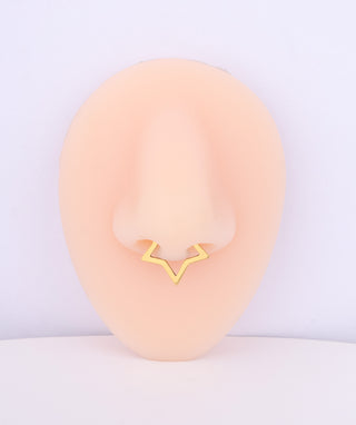 Titanium Simple Star Clicker Hoop - OumoJewelry