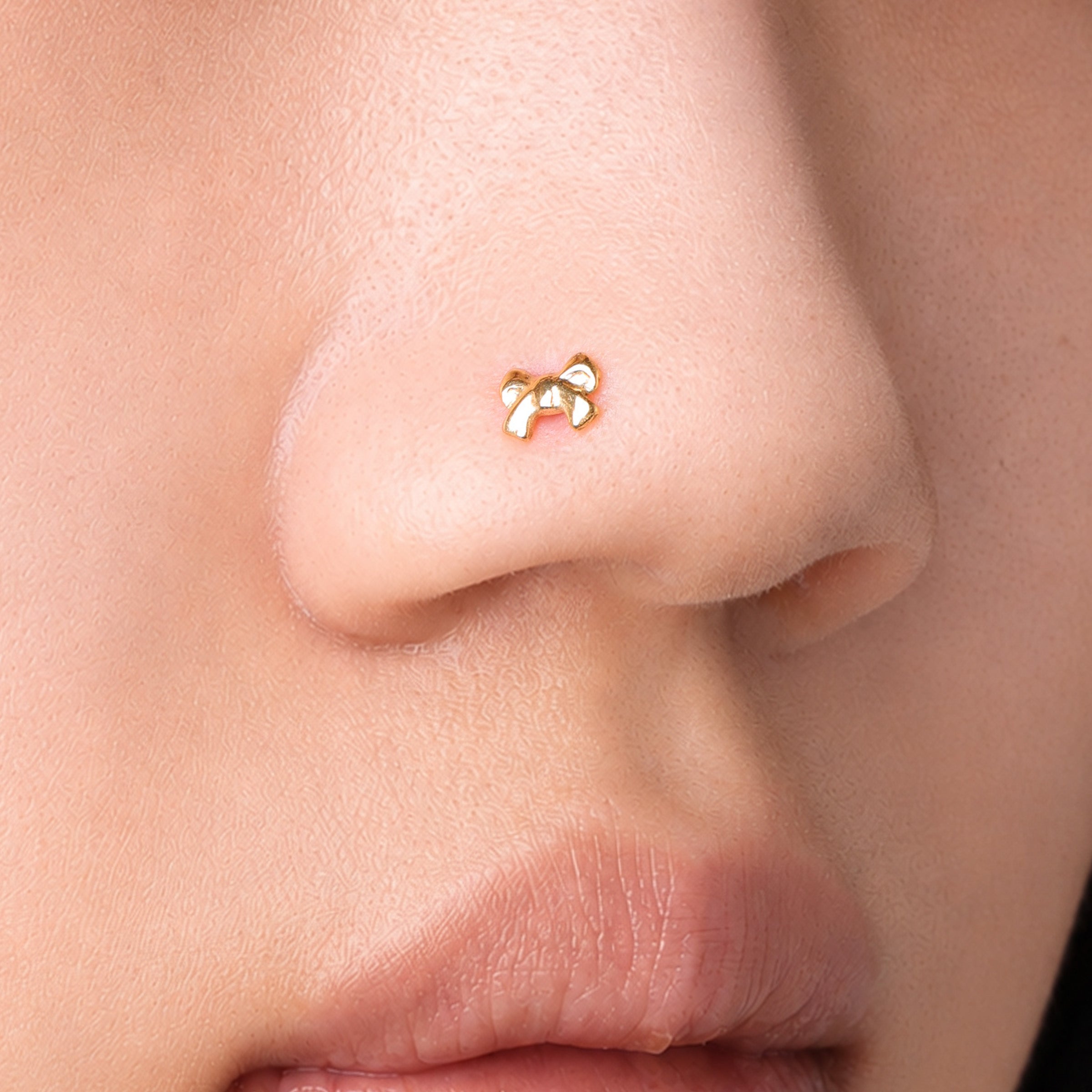 Titanium Bow Nose Stud