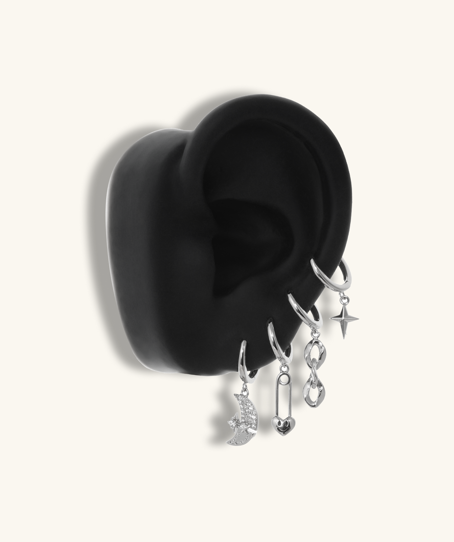 Cheeky Star & Moon Earrings Set - OumoJewelry