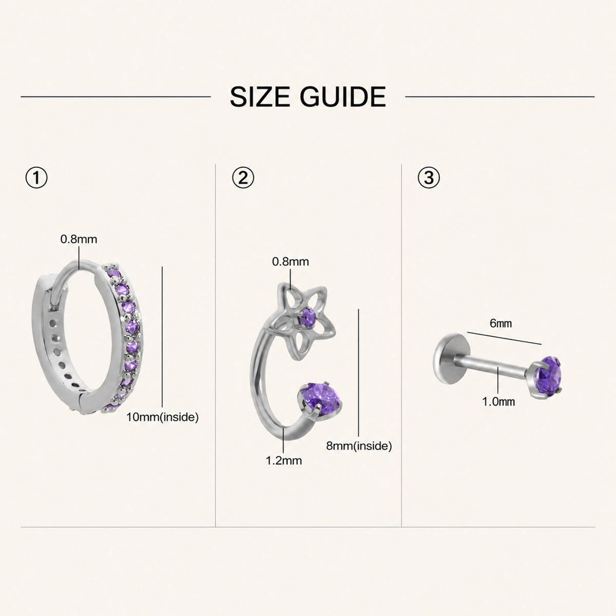 Vanna Flower Ear Stack Set