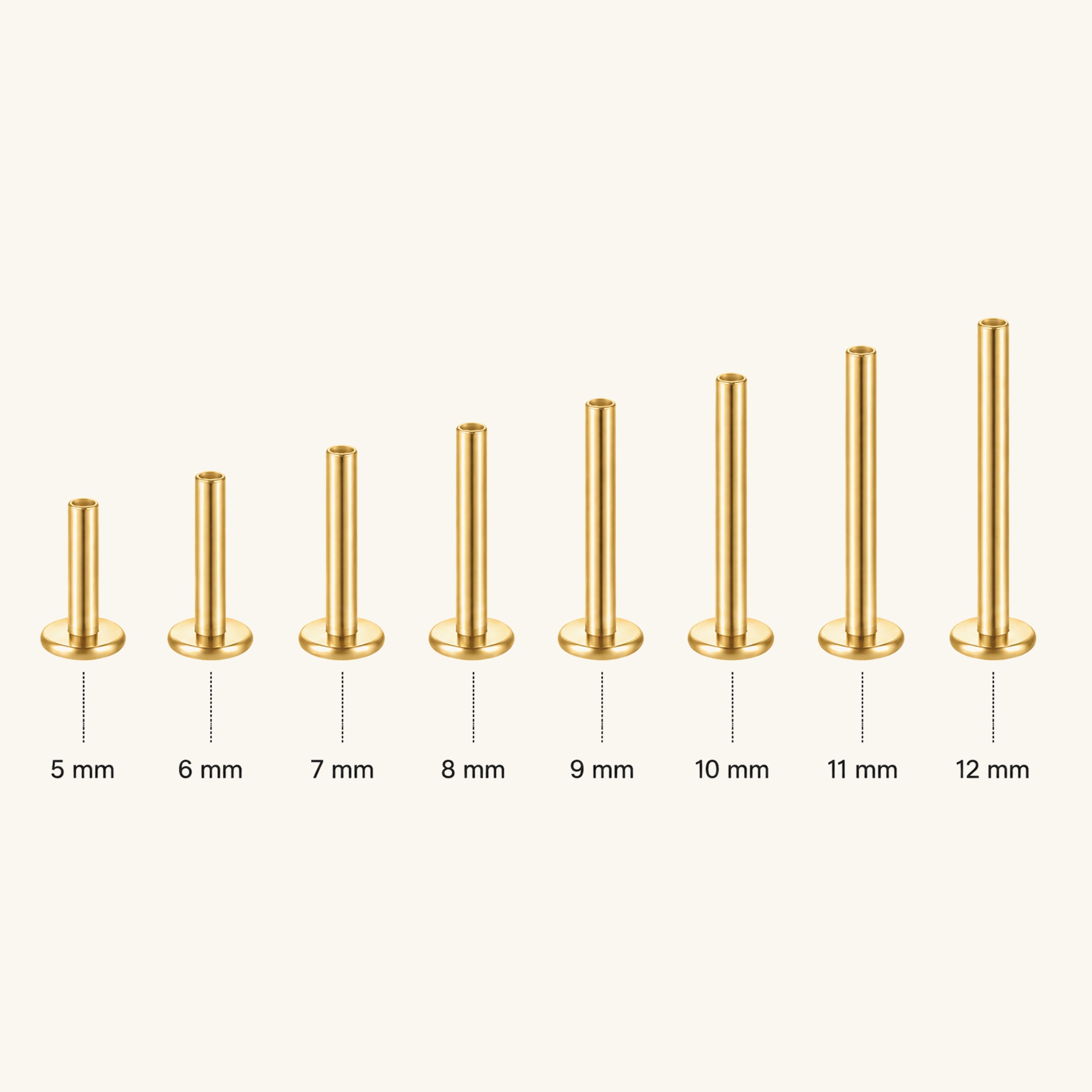 Internal Threaded Flat Back Post (Titanium)