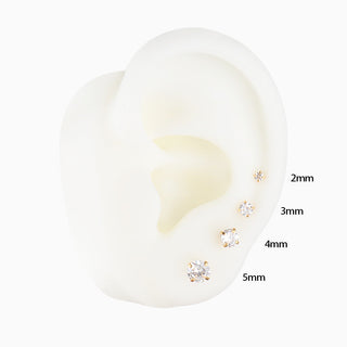 Basic Round Gemstone Stud - OhmoJewelry