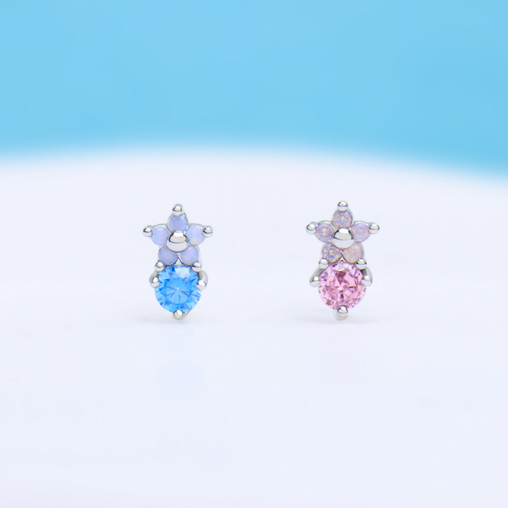 Sweet Dream Flower Stud - Stainless Steel - Upper Lobe, Helix - Oumo Jewelry