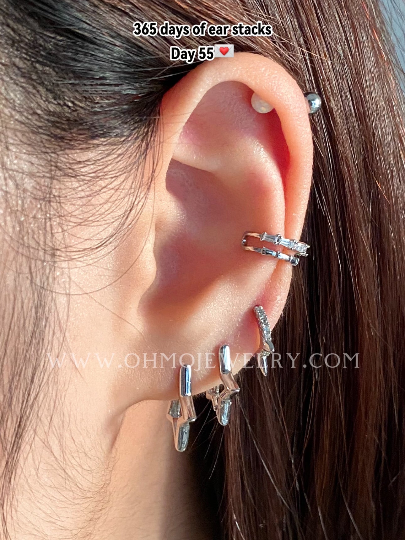 Go Wild Helix Hoop - Brass - Upper Lobe, Helix - Oumo Jewelry