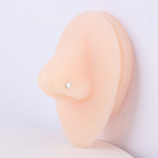 NR0083 Smile Star Nose Stud - OhmoJewelry