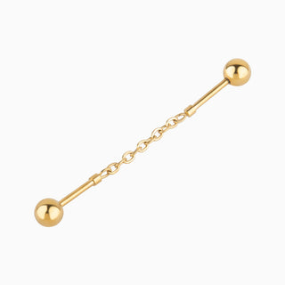 Chain Industrial Barbell - OhmoJewelry