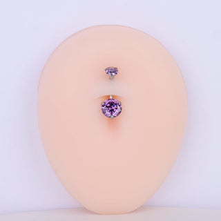 Charm Purple Gem Belly Ring - OhmoJewelry