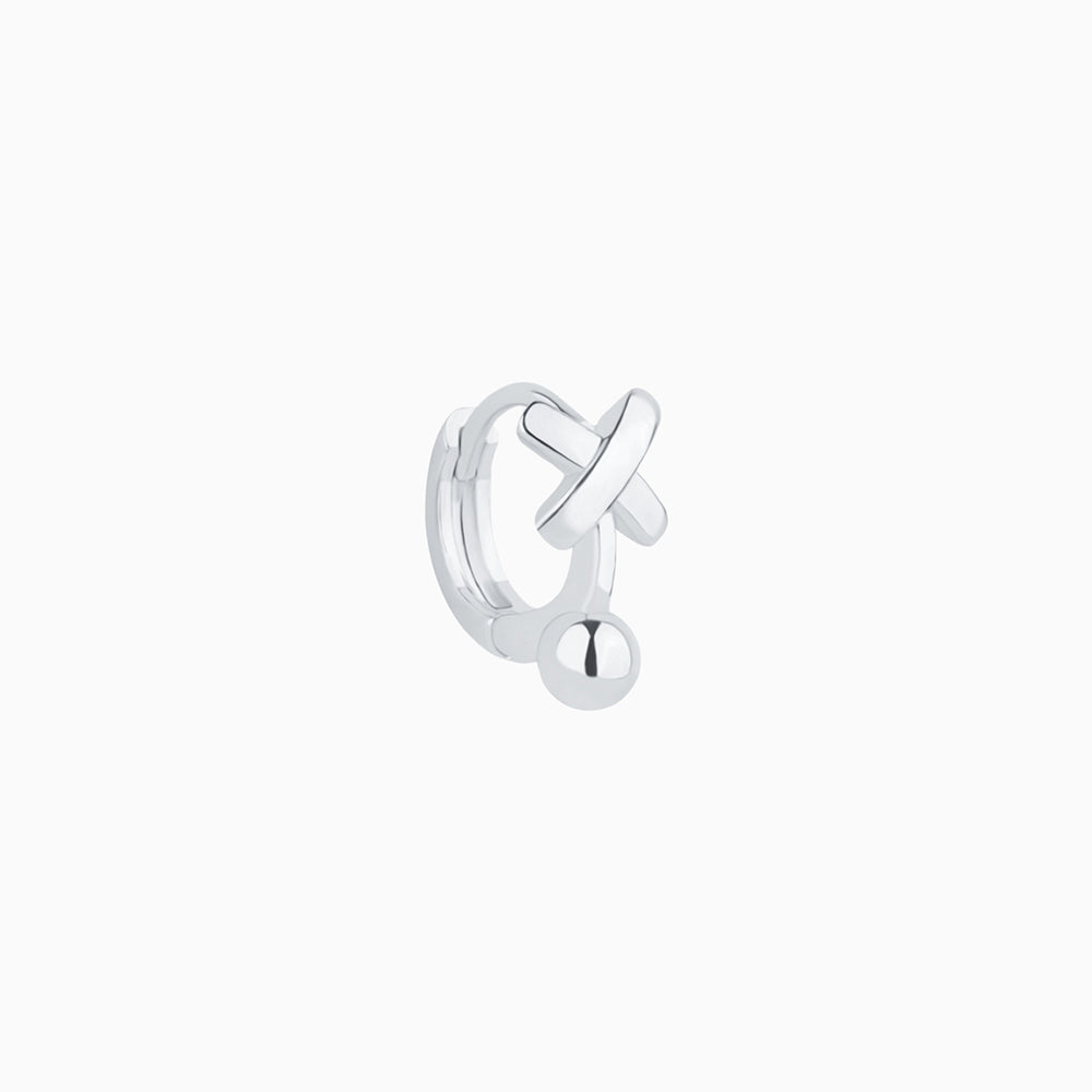 Letter X Helix Hoop - Stainless Steel - Helix - Oumo Jewelry