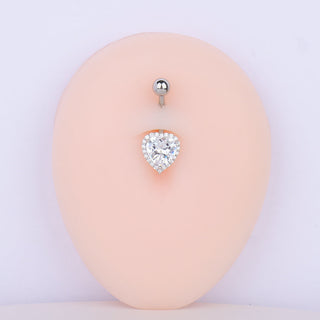 Sparkling Love Belly Ring - OhmoJewelry