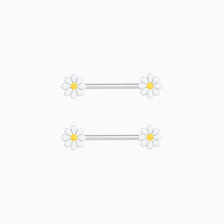 BR2401006 Flower Nipple Rings - OhmoJewelry
