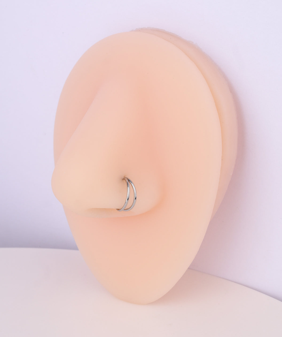 Basic Double Layer Clicker Hoop - Stainless Steel - Lobe, Upper Lobe, Helix - Oumo Jewelry