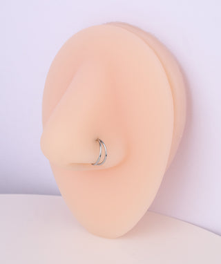 Basic Double Layer Clicker Hoop - OumoJewelry