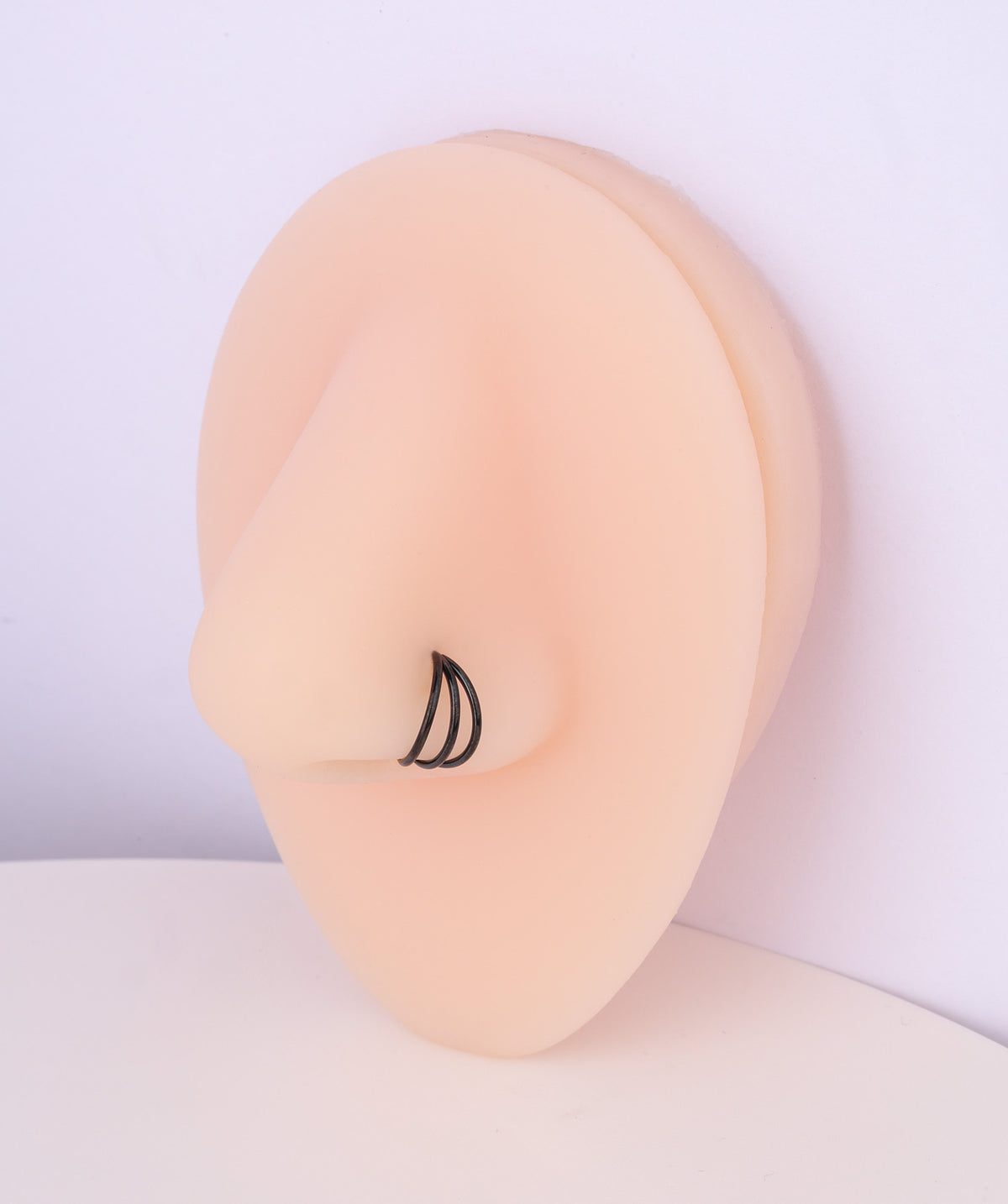 Three Layers Clicker Hoop - Stainless Steel - Lobe, Upper Lobe, Conch - Oumo Jewelry