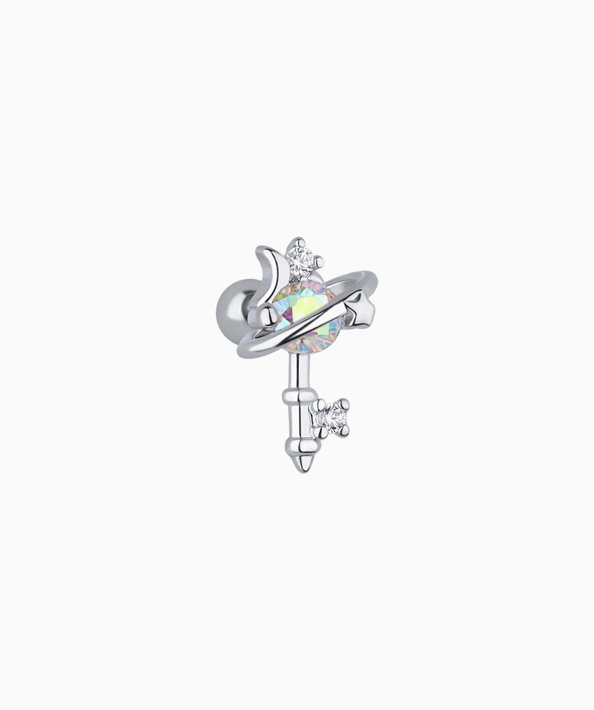 Dreamy Starry Sky Stud - Stainless Steel - Upper Lobe, Helix - Oumo Jewelry