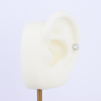 Puff Heart Stud - OhmoJewelry