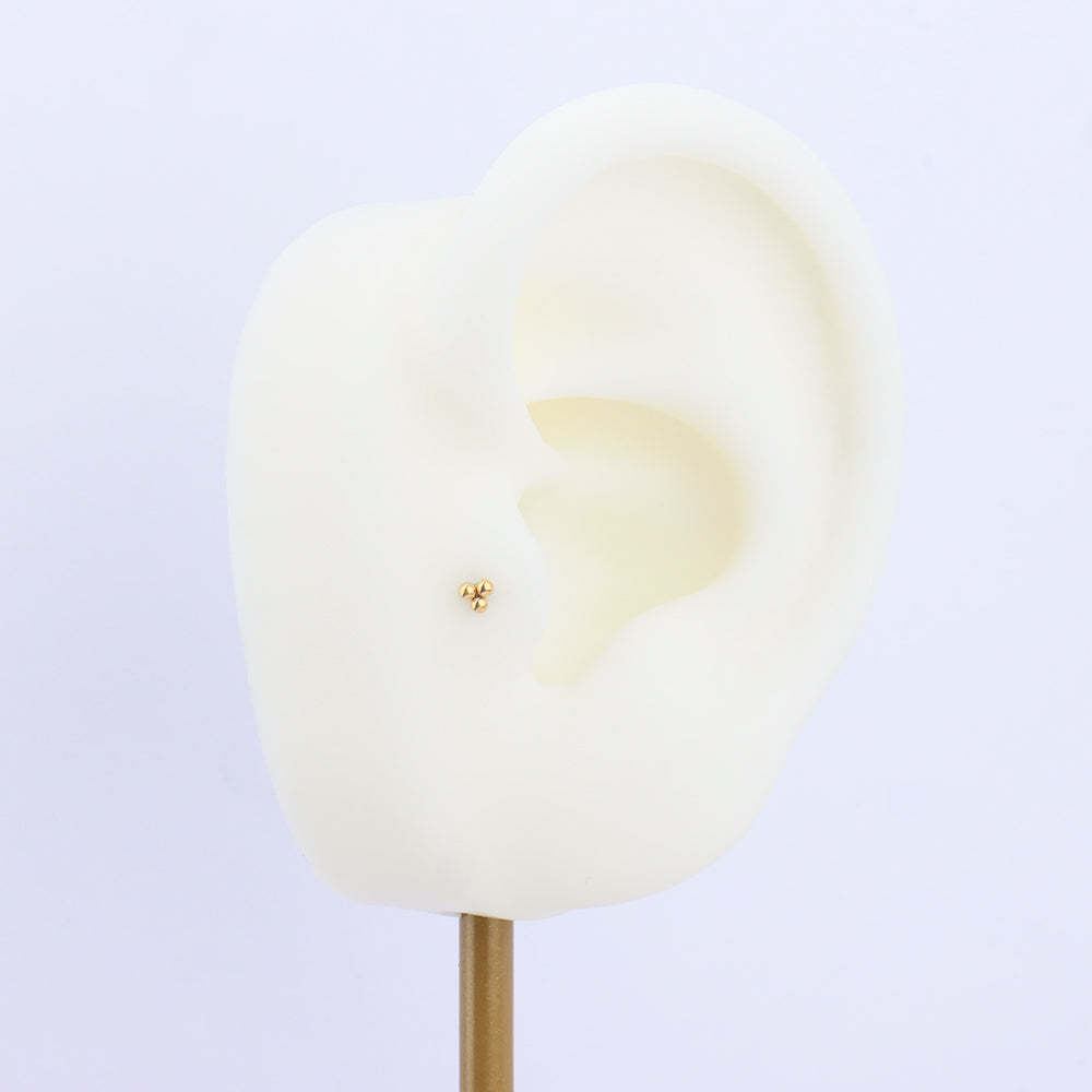 Basic Flatback Stud - Stainless Steel - Helix, Forward Helix, Upper Lobe - Oumo Jewelry
