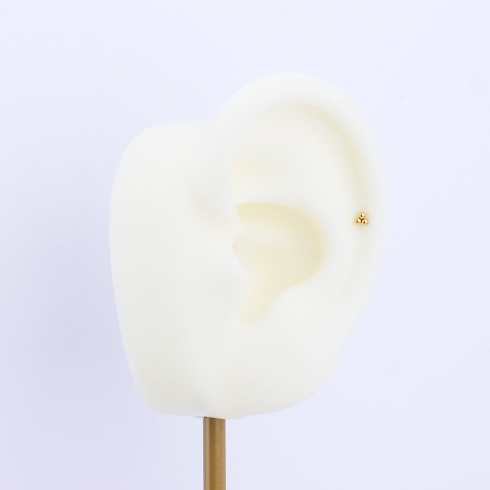 Basic Flatback Stud - Stainless Steel - Helix, Forward Helix, Upper Lobe - Oumo Jewelry