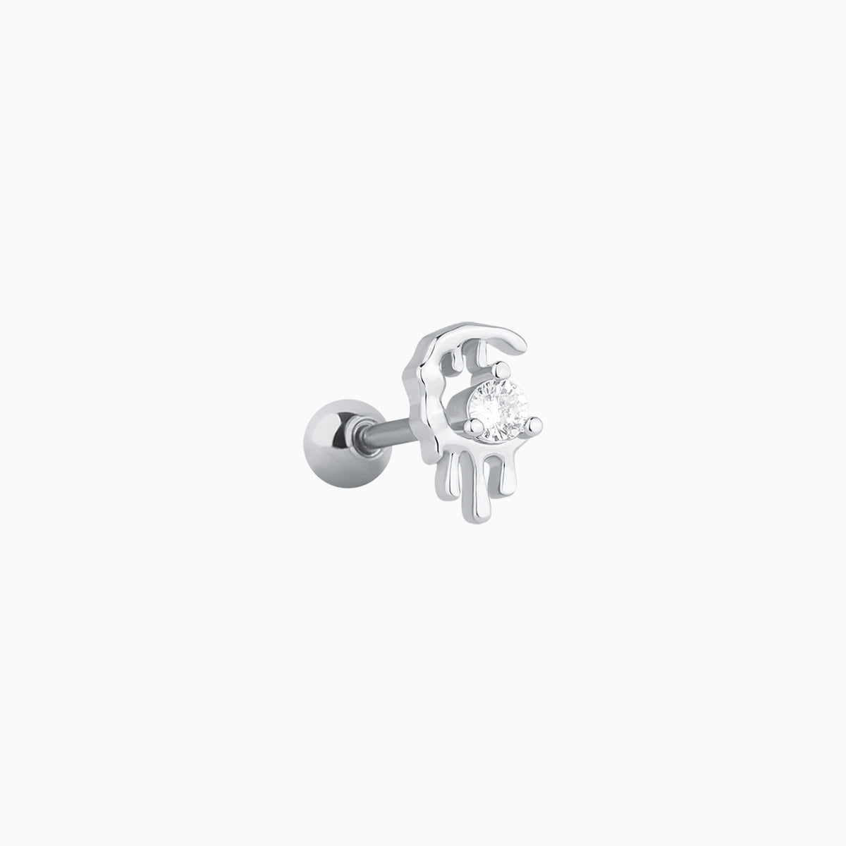 Lava Moon Stud - Stainless Steel - Upper Lobe, Helix - Oumo Jewelry