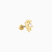 Lava Moon Stud - Stainless Steel - Upper Lobe, Helix - Oumo Jewelry