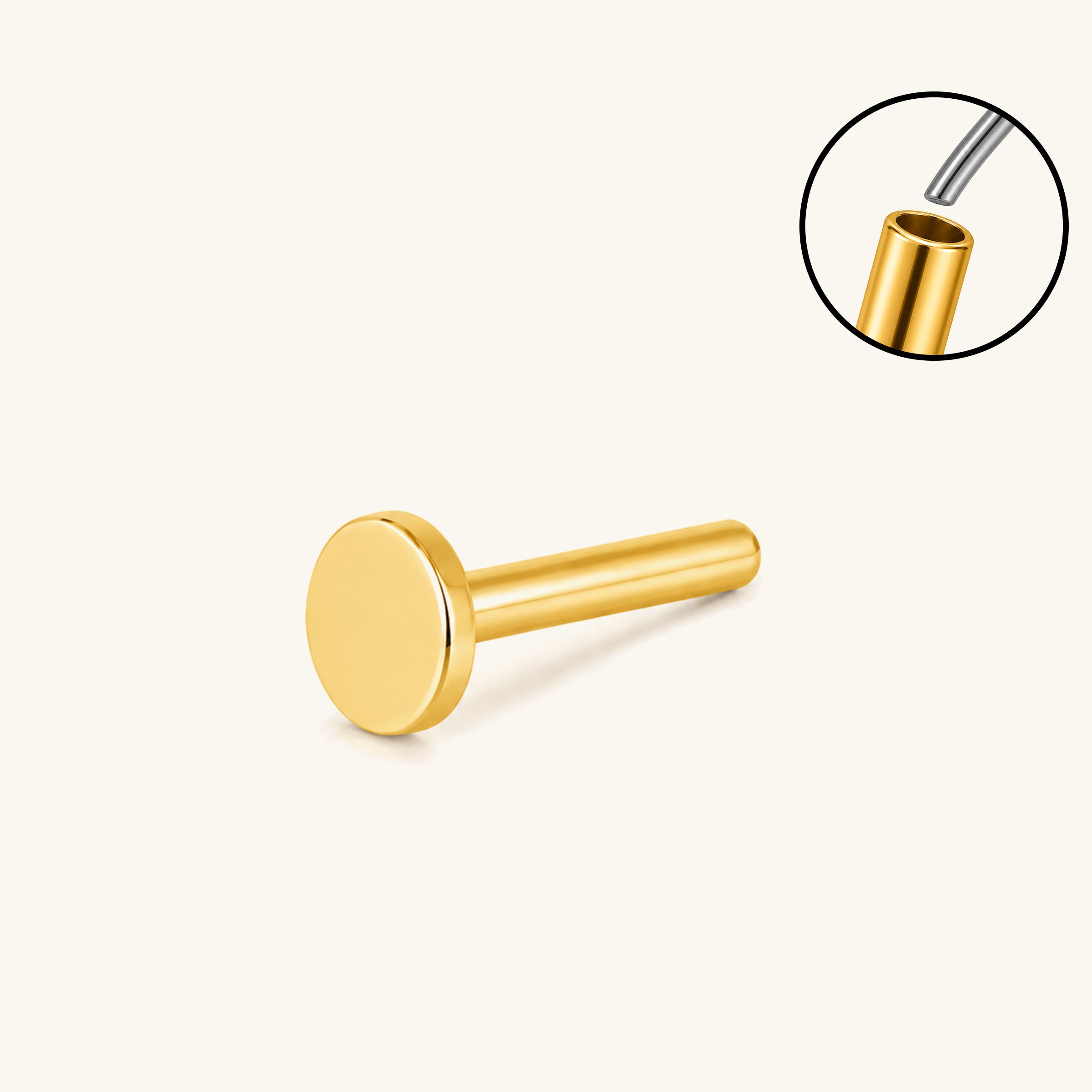 Threadless Flat Back Post (Titanium)