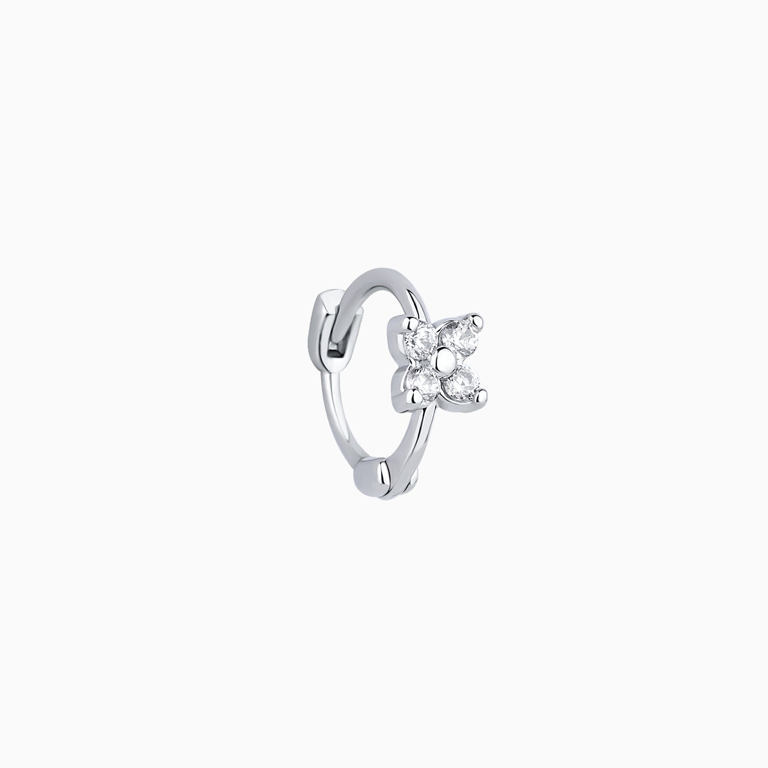 Bella Flower Helix Hoop - OhmoJewelry