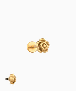 Vintage Rose Flatback Stud - OumoJewelry