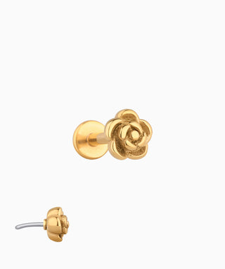 Rose Flatback Stud - OumoJewelry